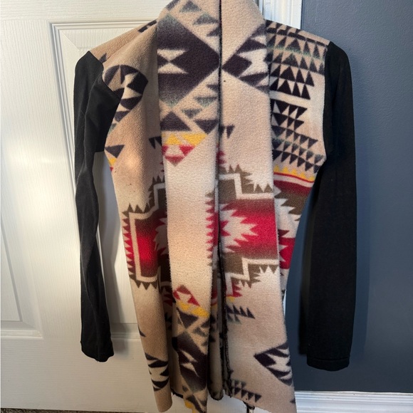 Geometric Patterned Cardigan - Multicolor - Picture 1 of 3